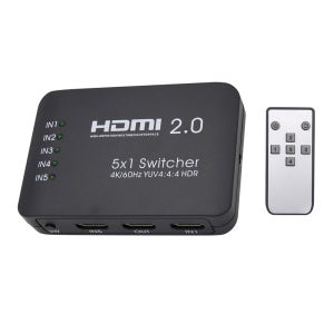 4K HDMI2.0 셀렉터 5대1 모니터선택기 스위치 노트북TV출력 영상연결 CFW762