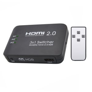 4K HDMI2.0 셀렉터 3대1 모니터선택기 스위치 노트북TV출력 영상연결 CFW759