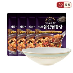 차오차이 직화삼선짬뽕탕 450g 4개+중화 면기 1p