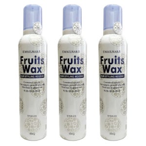 과일나라 후르츠왁스 헤어 스타일링 무스 300ml x 3개