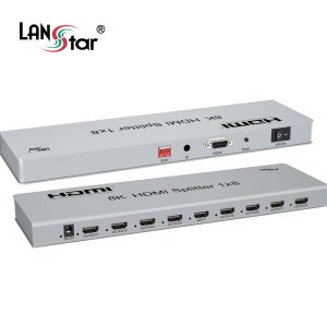 랜스타 HDMI2.1 스플리터, 8포트 모니터 분배기 LS-HDSP8K8