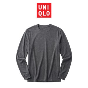 [국내백화점] 히트텍 유니클로 무탠다드 히트텍 크루넥 티셔츠 블랙