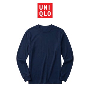 [국내백화점] 유니클로 히트텍 무탠다드 히트텍 크루넥 티셔츠 네이비