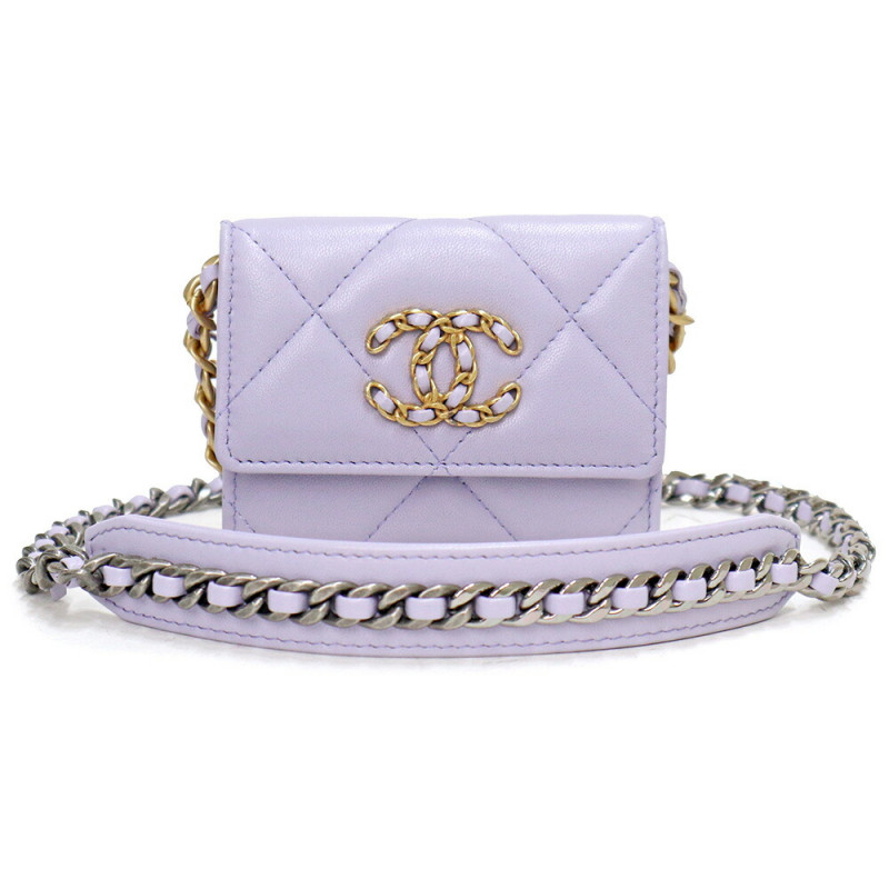 샤넬 CHANEL 19 아코디언 램스킨 WOC AP1787
