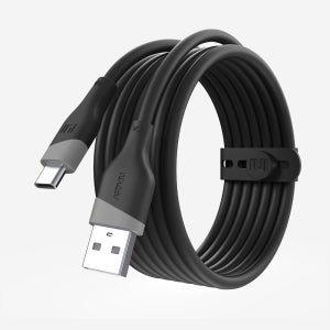 실키 USB C타입 고속충전 케이블 블랙, 1개, 1m