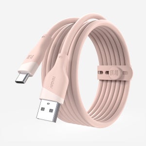 실키 USB C타입 고속충전 케이블 핑크, 1개, 1.5m