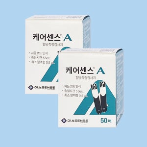 케어센스 A 플러스 100매 혈당 측정 검사지 시험지 체크지 아큐라 호환