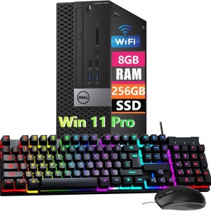 Dell Optiplex 3040 SFF 비즈니스 데스크탑 PC Windows 11 Pro 64bit Core i5-6500 8GB RAM 256GB SSD 마우스 키보드 RJ45
