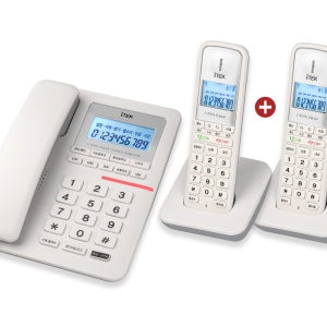 아이텍 IK-3030 가정용 사무실 업소용 발신자 유무선 전화기 (유선1개+무선2개)