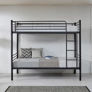 미코퍼니처 레이덴 분리형 철제 이층침대 SS(슈퍼싱글), 블랙
