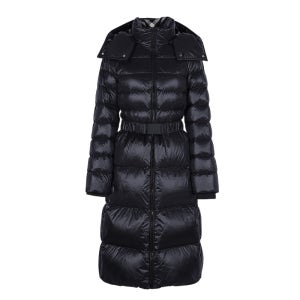 버버리 샌드센드 후드 벨티드 롱다운 패딩 블랙 80959541 / 81052211