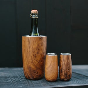 SWELL 스웰 바웨어 와인칠러 750ml 티크우드 [각인 선물 포장 가능]
