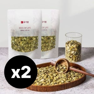 오븐에 구운 볶은 국산 호박씨 볶음 90g, 2개