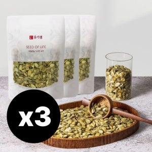 오븐에 구운 볶은 국산 호박씨 볶음 90g, 3개