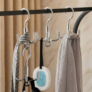 1+1 변색NO 크롬 회전 행거 옷걸이 가방 스카프 걸이