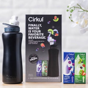 Cirkul 써큘 스테인리스 물병 2종 스타터 세트 945ml, 매트블랙