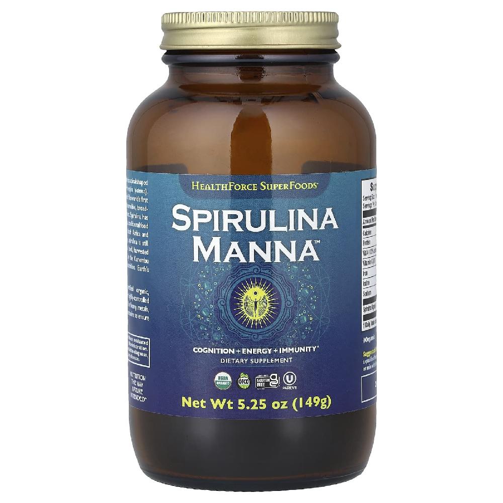 헬스포스 <b>스피룰리나 만나</b> Spirulina Manna 해조류 분말 파우더 가루 149g