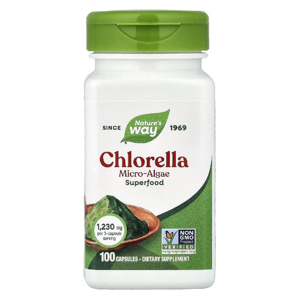 <b>네이처스웨이 클로렐라</b> Chlorella 1230mg 미세 해조류 캡슐 100정