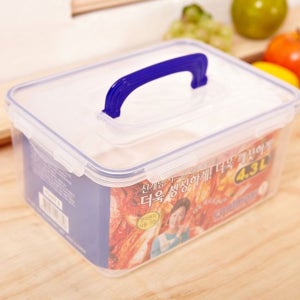직사각 쿨맥시ll 밀폐용기 김치통 8호 4.3L 냉장고 반찬통 보관 플라스틱