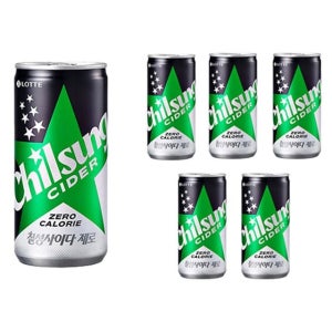 칠성사이다 제로 250ml 6캔 콜라 과일 녹차 행정실 이온 커피 간식 아메리카노 음료 라떼 블랙