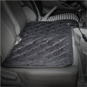 극세사 블랙 조수석 2인 전용온열매트 12V 차량용 자동차 시트 방석