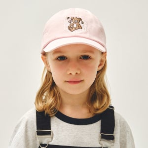 [마리떼키즈] KIDS FLOWER BEAR CLASSIC LOGO BALL CAP pink