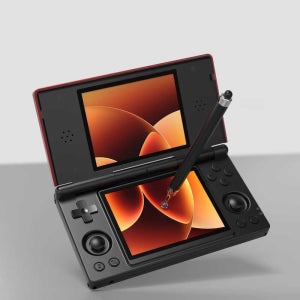 ANBERNIC RG DS 듀얼스크린 휴대용 게임기 안드로이드 블랙레드(3+32GB)