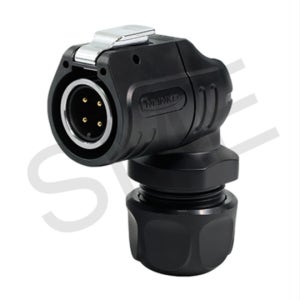 LP-16-C04PE 앵글 타입 4P MALE 플러그 방수 원형 커넥터 CNLINKO