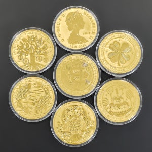 순금 24K 비트 코인 크로바 기념품 0.1g 0.2g 단체 선물 금테크 골드바 99.99