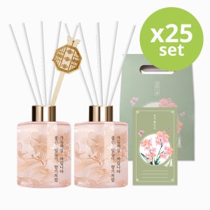 [대량구매] 플렌느 레터링 다우니 실내용 디퓨저 250ml 2p 25개(50개입)