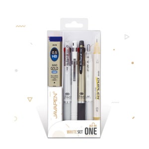 [자바펜] All in ONE 선물세트 WHITE SET 화이트에디션 / 필기구세트 / 선물용 / 졸업입학문구