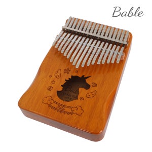 17음계 마호가니 베이블 칼림바 유니콘 내추럴우드
