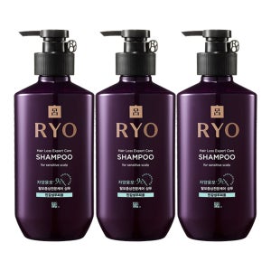 려 자양윤모 탈모증상케어 샴푸 민감성두피 400ml 3개