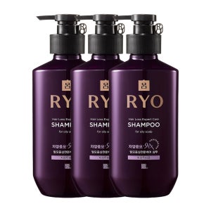 려 자양윤모 탈모증상케어 지성두피용 샴푸 400ml 3개