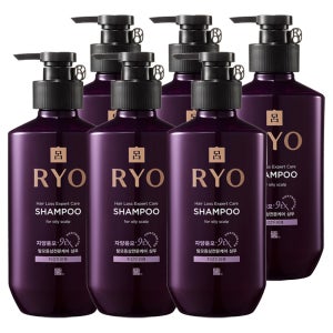 려 자양윤모 탈모증상케어 지성두피용 샴푸 400ml 6개