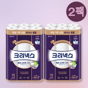 크리넥스 데코&소프트 수딩플러스 3겹 화장지 25m, 30롤, 2팩