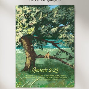 성경말씀 아트포스터 아담과 이브 A2 A3
