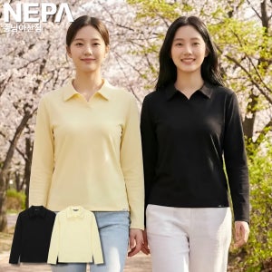 네파 카라티셔츠 긴팔 간절기 여성 카라티 데일리 출근복 기능성 스판 봄 이월티셔츠