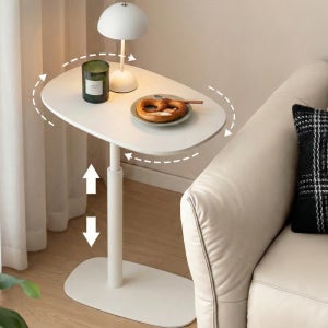 실버채 높이조절 회전 소파 거실 사이드 테이블 미니 보조 침대 협탁