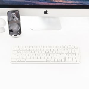 키크론 B2 PRO 무소음 블루투스 키보드 무선 노트북 키보드 아이보리 화이트, 팬터그래프(Pantograph)