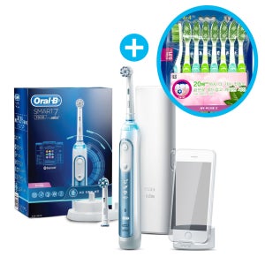 P&G오랄비전동칫솔 스마트7 7000 블루투스연동+오랄비 8입증정