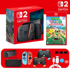 닌텐도 스위치2 본체 세트+모여봐요 동물의숲 스위치2 +세이프 보호 키트 풀패키지