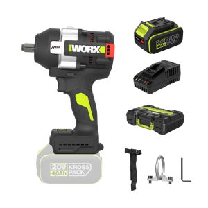웍스 충전 하이토크 임팩 렌치 20V 4.0Ah 배터리1개 12.7mm WU271.1