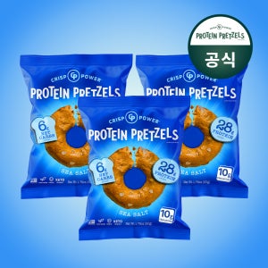 크리스프파워 프로틴 프레첼 씨솔트맛 단백질 보충 건강 스낵 50g (3개)