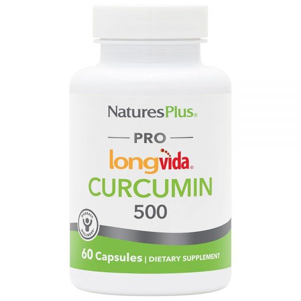 NaturesPlus PRO Longvida 커큐민 500mg - 60캡슐 - 건강한 활성 산소 <b>보호</b> 촉진 - GMO 프리, 비건 및 글루텐 프리 - 60회 분량