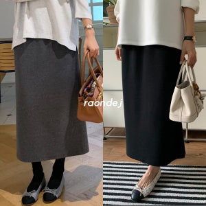 럭키룸 속밴딩 사카리바 일자 밴딩 스커트