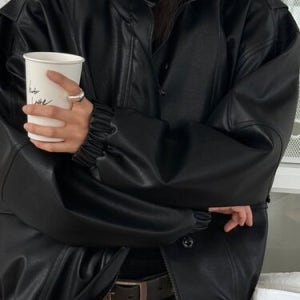 Vegan Leather Fur Jacket