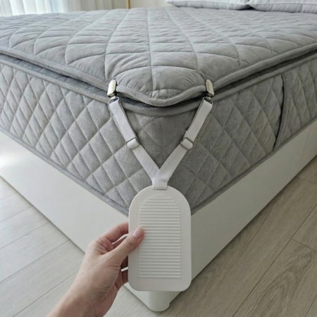 침대시트 패드 고정밴드 이불 밀림방지 침구 고정집게 4P