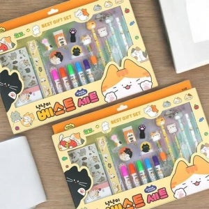 학용품 신학기 입학 준비물 핑크풋 냥냥이 문구세트 어린이집 유치원 스테들러세트 랜덤박스 단체 럭키박스