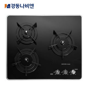 경동 나비엔 매직 빌트인 3구 가스쿡탑 GRB-6303 (타공 560x480) 매립형